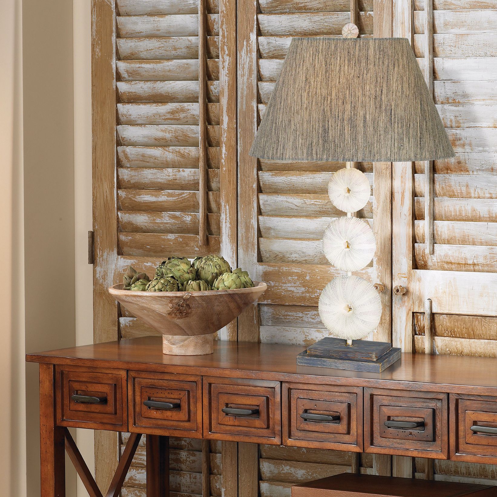 Enhance your hallway decor with accents from the shore.